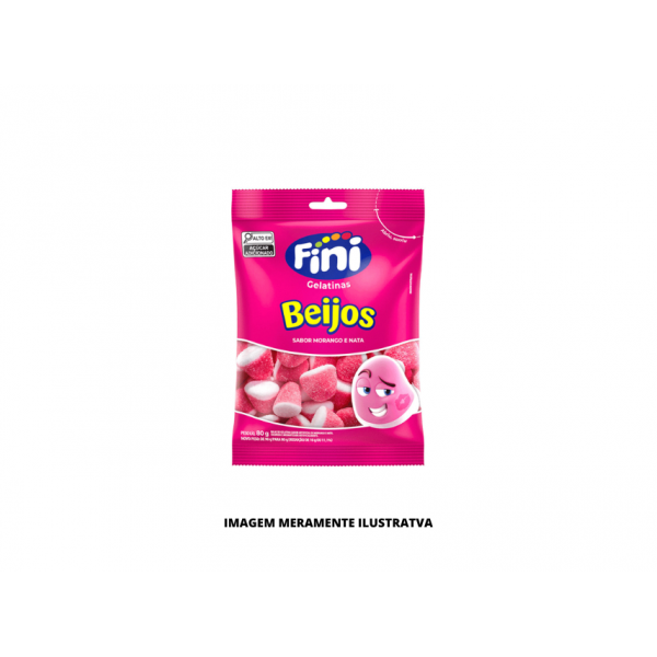 BALA - FINI - 80g BEIJOS DE MORANGO